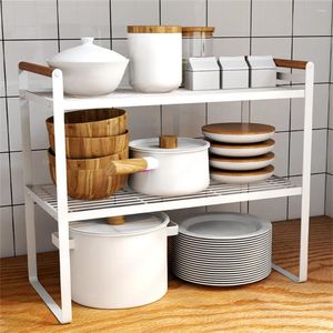 Kök förvaring 2-ters bänkhylla bänkskivor arrangör för badrum tvättrum sovrum kryddställ stapelskåp