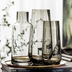 Vasos Modern Living Sala Tabela Arte Artigo Arranjo Vaso Vaso Transparente Água Terculada Decoração Decoração Estética de Casa