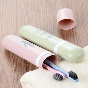 2024 1PCS Cartoon Plastic Travel Toothbrush Case Portable Out Toothbrush Box Cover Wash Toothbrush Storage Box Toothbrush Container Travel