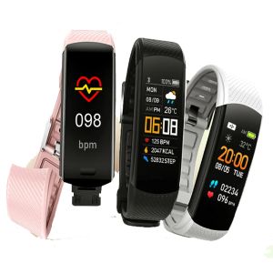 Klockor 2022 Fitness Armband Blodtryck Mätning Pedometer Smart Band hör hastighet Monitor Waterproof Health Fitness Tracker Watch