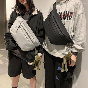 Midjepåsar Multifunktionell stor kapacitet Fanny Pack Waterproof Oxford Chest Bag Cycling Gym Belt för män Kvinnor Canvas