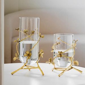 Vasos vasos de vidro de vidro de latão