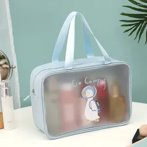 Cosmetic Bags Zipper Bag Large Capacity PVC Square Wash Pouch Transparent Cases Makeup Storage Toiletry