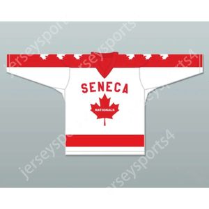 GDSIR Custom White 99 Seneca Nationals Jersey Metro Junior B Hockey League New Top ED S-M-L-XL-XXL-3XL-4XL-5XL-6XL