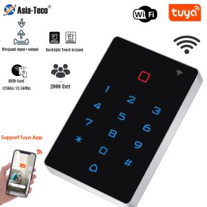 Knappsatser WiFi Tuya App RFID Access Control Keypad 2000 Användare EM 125KHz eller IC Standalone Touch Card Reader för åtkomstkontrollsystem