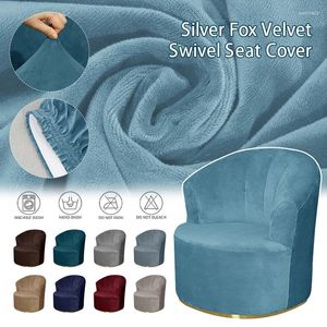 Chair Covers Modern Simple All-inclusive Rotating Round Cover Velvet Swivel Barrel Living Room Office Furniture Protector