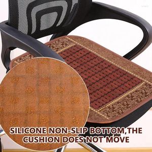 Kudde bambu Mahjong Mat Seat Office Computer Chair Non-Slip Car Cool Back Backable