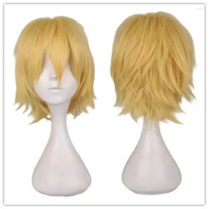 Parti Malzemeleri Suoh Tamaki Wig Anime Ouran Lisesi Ev Sahibi Kulüp Cosplay Kısa Isı Dayanıklı Noel