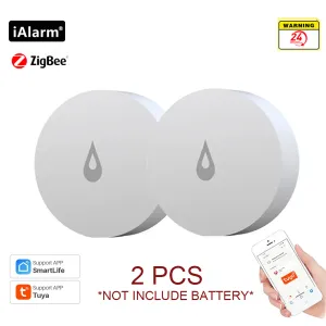 Детектор IAlarm 2pcs SW02 Зигби вода утечка утечки датчика датчика сцепления.