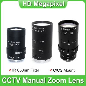 Parts HD Megapixel 550/660/5100mm Varifocal CS Mount Manual Zoom cctv Lens With IR 650NM Fliter for CCTV Security BOX IP Camera