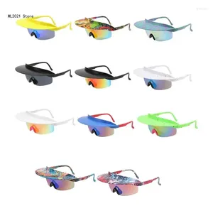 Okulary przeciwsłoneczne ramy lustrzane tarcza Visorsport dla dorosłych oversized okulass unisex sport gogle rowerowe rower
