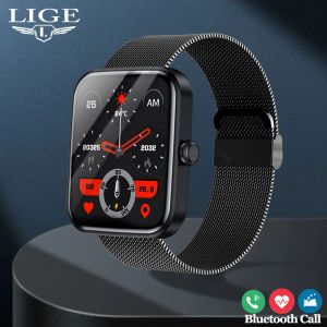 Uhren Lige Männer Smart Watch 1.69 '' Vollbild Bluetooth Call Smartwatch für Männer Körpertemperatur Monitor wasserdichte Smart Armbandwatchwatch