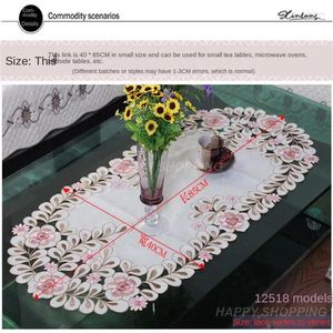 Table Mats Dish Cup Plate Modern Anti-scald Rectangular Living Room Bedside Cover Cloth Fabric Embroidery Craft Mat