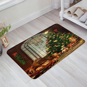 Carpets Merry Christmas Skating Boots Carpet For Living Room Area Rug Floor Mat Bedside Hallway Doormat Kids Bedroom Home Decoration