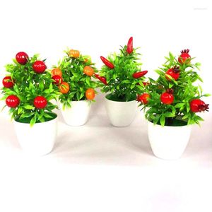 Fiori decorativi simulati simulato frutta in vaso artificiale pianta bonsai giardino finta camera da letto da letto soggiorno uffici decorazione scrivania