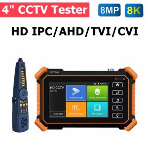 Отображение IPC1910C CCTV Tester Monitor 8MP AHD CVI TV SDI IPC Camera Tester HDMI VGA Вход PTZ POE IP -камера тестер CFTV ТЕБЕР ТЕБЕР TES