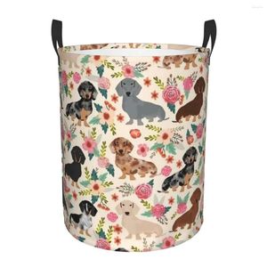Wäschetaschen Dackel Dackel Humper großer Kleidung Aufbewahrungskorb schmutzige Wursthundliebhaber Spielzeug Bin Organizer für Boy Girl