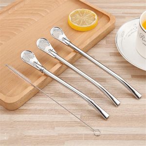 Drinking Straws 1PC Handmade Straw Filter Yerba Mate Stainless Steel Tea Bombilla Gourd Washable Practical Drinks Tools Bar Accessories