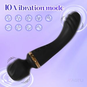 20 velocidades poderosas vibrador de vibrador feminino AV Wand G Clitoris para mulheres estimuladoras de adultos brinquedos sexuais masturbador 240403