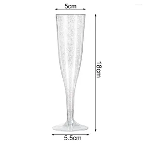 Tek Kullanımlık Kupalar Pipetler 4.5oz/135ml Güzel Kokteyller Kupa Yüksek İstikrar Gıda Sınıfı Plastik Çok Amaçlı Şampanya Goblet İçme