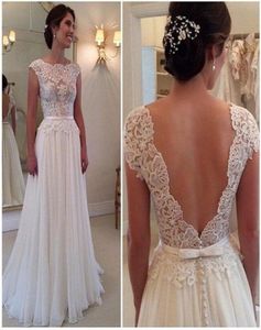 2016 Spring Long Wedding Dresses Lace Ellie Saab Sheath Elegant Parti Formal Weds Events Bridal Dress Sexig Backless Wedding Gowns1497465