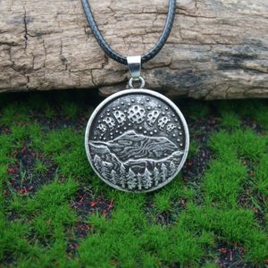 Pendant Necklaces Outdoor Enthusiasts Moon Nature Mountain Necklace Camping Jewelry For Men And Women's Gifts