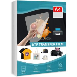 Papel dtf transferência de papel de papel de estimação de pet halt worl worl a4 duplos lligidy clear pré -tratamento de filme para impressão a jato de tinta epson dtf