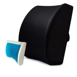 Pillow gel lombar suporta cadeira de espuma de memória traseira de rebote lenta cadeira de escritório