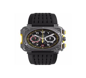 Sports Quartz Calender Men039S Ross Watch BR Series Watch Full Function Hollow Personality Dial World Time Rubber Band2084744