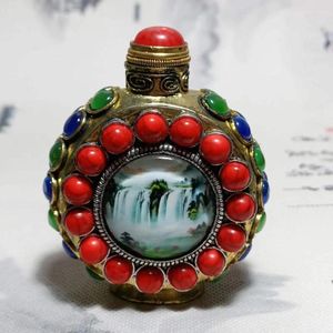 Anhänger Halsketten basteln leuchtend Schnupftabakkupfer Tibetaner Waren