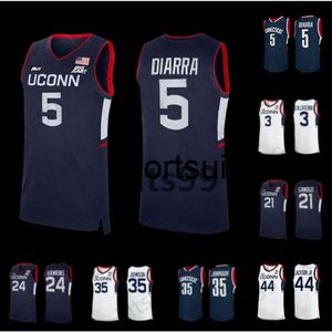 2022-23 Novo Jersey NCAA Connecticut UConn Huskies Jerseys de basquete 5 Paige Bueckers College Marinha Adulta Adama Sanogo Joey