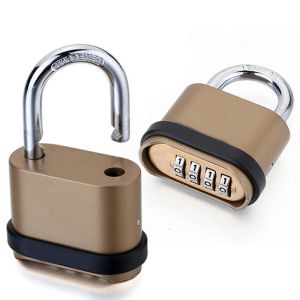 Lock FourDigit Number Combination Padlock Waterproof Lock For Garage Closet Door Security Safety Lock Code Keyed Antithieft Lock