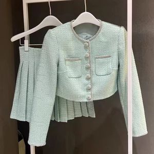 2024 Early Spring Mint Green Woven Tweed Thousand Gold Style Set