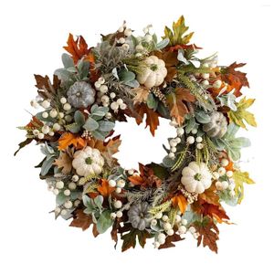 Decorative Flowers Door Autumn Fall Wreath Thanksgiving Wreaths Housewarming Gifts Wall Window