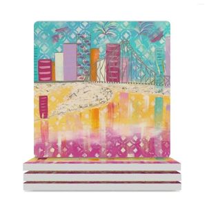 Tavolino my my City Ceramic Coasters (Square) Anti Slip Bulk per tazze set