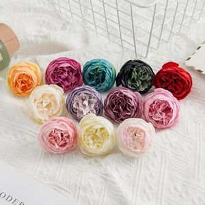 Dekorativa blommor 5st/parti Silk Peony Fake Christmas For Home Decoration Wedding Supplies Diy Scrapbook Handikraft Wreaths Artificial