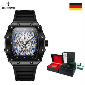 Ny Richar* Miller Mechanical Watch Hollow Tritium Gas hela automatisk vattentät nattlök Personlig vinhink