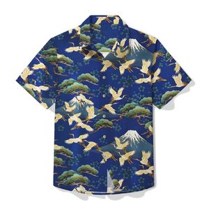 Hawaiian skjorta Zephyr Overized for Menwomen Unisex Beach Shirts Summer Tshirt Streetwear Short Sleeve 240323