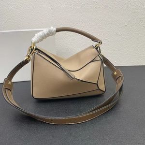 10a Bulmaca Tasarımcı Çanta Orijinal Deri Çanta Omuz Torbası Kova Kadın Çantalar Debriyaj Tavaları Crossbody Geometri Kare Kontrast Renk Patchwork Çantalar çanta