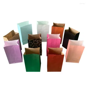 Gift Wrap 50pcs Paper Bag Mini Stand Up Colorful Polka Dot Bags 18x9x6cm Favor Open Top Packing Treat