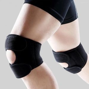 膝パッドは軽量スリーブ通気性ブレース調整可能なオープン膝蓋骨のための痛みをサポートします滑り止め男性