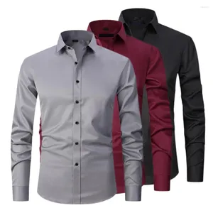 Camicie casual maschile camicia da uomo camicia elegante primavera con collare a pezzi in forma di cardigan tessuto traspirante per o affari