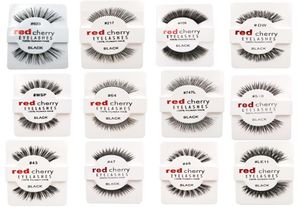 RED CHERRY False Eyelashes Natural Long Eye Lashes Extension Makeup Professional Faux Eyelash Winged Fake Lashes6048021