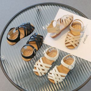 Kids Sandals 아기 신발 핑크색 핑크 여자 디자이너 키드 블랙 브라운 유아 유아 유아 어린이 사막 신발 크기 21-35 R9HT#