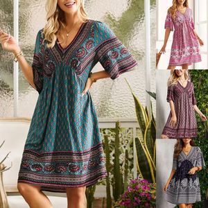 2023 Summer Womens Vacation Ethnic Style Dress 240403