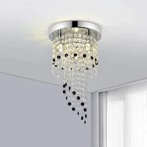 Ceiling Lights Mini Modern Crystal Chandeliers Round Flush Mount Light LED Chandelier For Hallway Kitchen Foyer