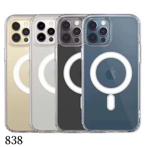 Heißverkäufe hochwertiges Acrylmagnet-Magnet-transparentes schocksicheres Telefonfall für iPhone 15 14 13 12 11 Pro Max mit Einzelhandelspaket 838DD