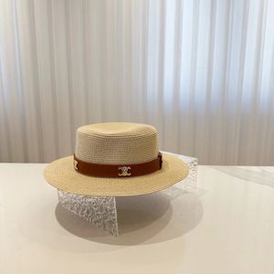 10 färger Summer Straw Hat Designer Caps Casquette Grass Braid Cap Fited Bucket Hats Fashion Womens Beach Sunhat Unisex Triumphal Bonnet