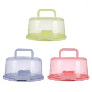 Storage Bottles Lightweight Cake Holder With Handle Durable Cupcake Round Container