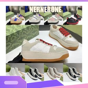 Designers Tennis Sneakers Luxury Canvas Shoes Beige Blue Washed Shoe Ace Rubber Sole Embroidered Vintage Sneaker 1977s screener classic canva